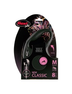 Correa extensible flexi classic 8 m de cinta talla m hasta 20 kg color negro 2