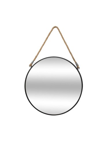 Espejo redondo de metal con cuerda ø55cm