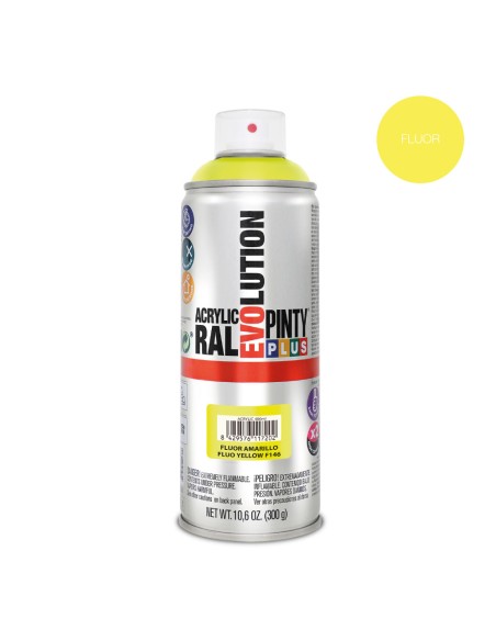 Pintura en spray pintyplus evolution 520 cc fluor amarillo f146