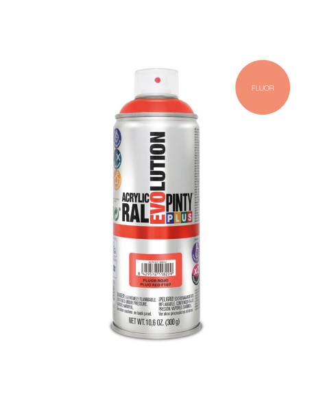 Pintura en spray pintyplus evolution 520 cc fluor rojo f107