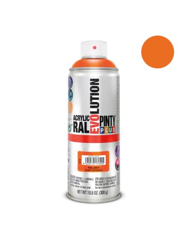 Pintura en spray pintyplus evolution 520 cc ral 2004 naranja puro