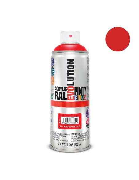 Pintura en spray pintyplus evolution 520 cc ral 3020 rojo tráfico