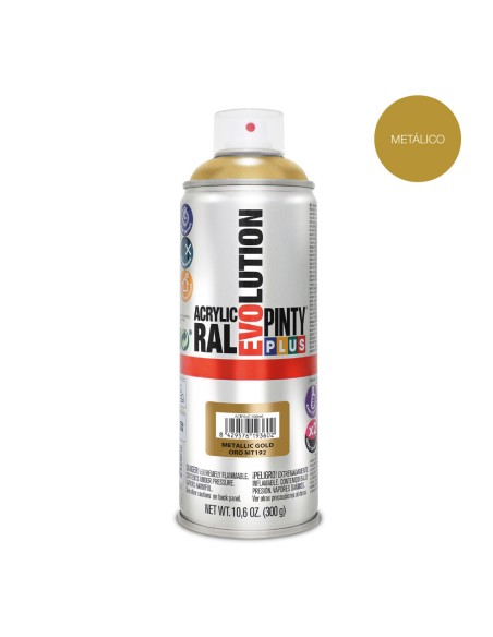 Pintura en spray pintyplus evolution metalizada 520 cc oro mt192