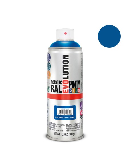 Pintura en spray pintyplus evolution 520 cc ral 5005 azul señales