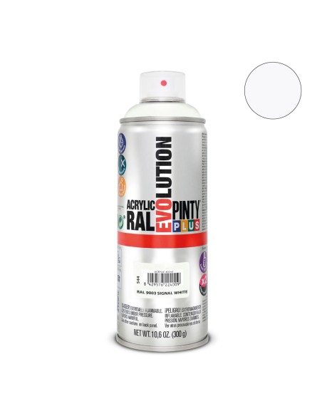 Pintura en spray pintyplus evolution 520 cc ral 9003 blanco señales