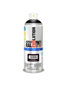 Pintura en spray pintyplus evolution water-based 520 cc ral 9005 negro intenso mate