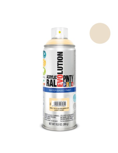 Pintura en spray pintyplus evolution water-based 520 cc ral 1015 marfil claro