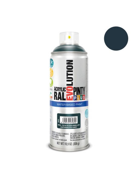 Pintura en spray pintyplus evolution water-based 520 cc ral 7016 gris antracita