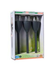 Lamparas solares color gris, 3 unidades 2
