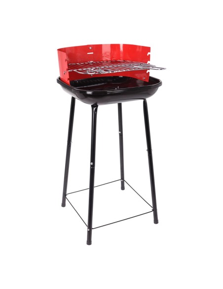 Barbacoa de pie de 4 patas con parrilla. 33x33x74cm
