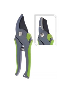 Pack 2 tijeras de poda con mango de plastico verde progarden 2