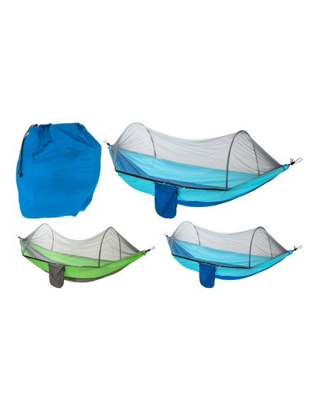 Hamaca de viaje con mosquitera 140 x 260 cm, colores surtidos