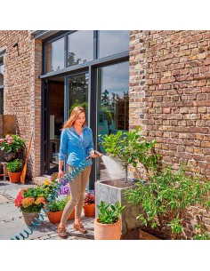 Kit manguera espiral flexible de riego. longitud total 10m gardena 2