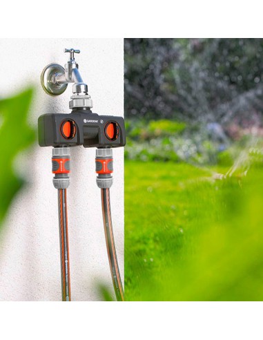 Distribuidor de 2 vías con adaptador