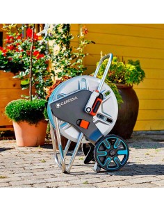 Carro de metal con manguera ø15 mm 25 m 2