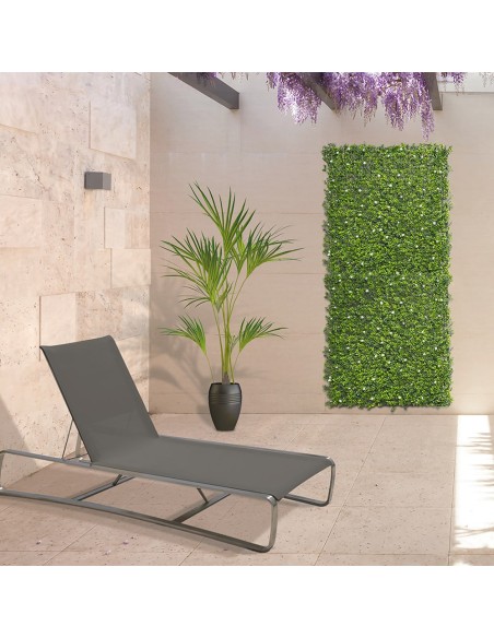 Jardín vertical con flores de jazmín, color verde 1 x 1 m