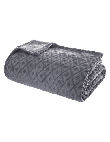 Plaid/manta 230x180cm modelo 'winter rhombus' color gris