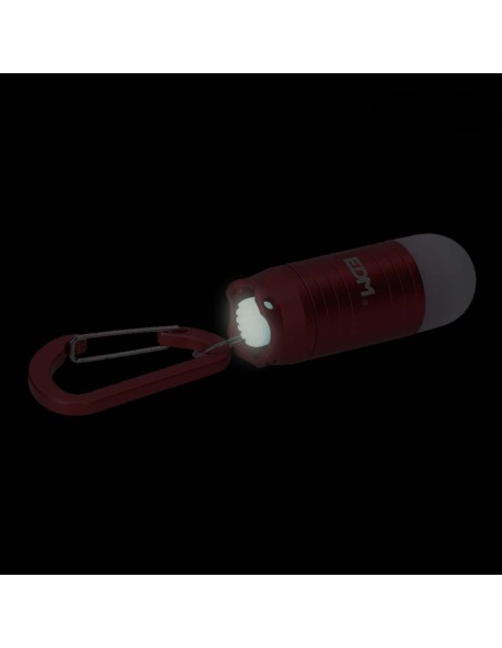 Linterna llavero con mosqueton. 3xlr44 (pilas incluidas) colores surtidos.