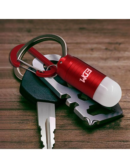 Linterna llavero con mosqueton. 3xlr44 (pilas incluidas) colores surtidos.