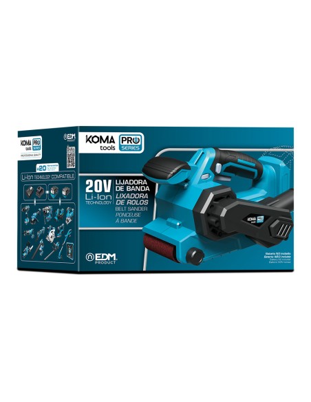 Lijadora de banda 20 v (sin batería ni cargador) 14x27,5x17cm