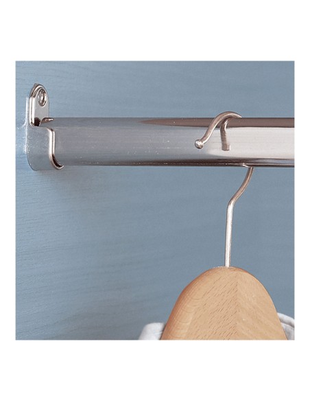 2 unid. soporte armario entre paredes ovalado cromado cintacor - storplanet