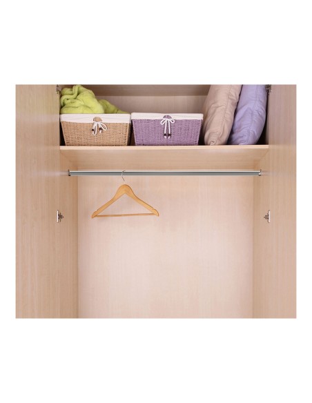 2 unid. soporte armario entre paredes ovalado cromado cintacor - storplanet