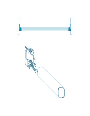 2 unid. soporte armario entre paredes ovalado...