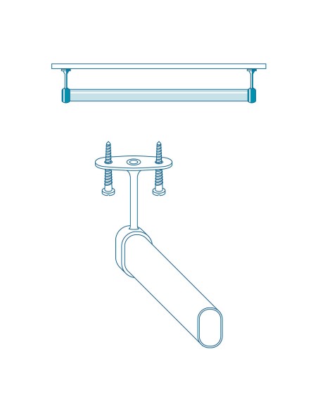 2 unid. soporte armario terminal ovalado cromado cintacor - storplanet