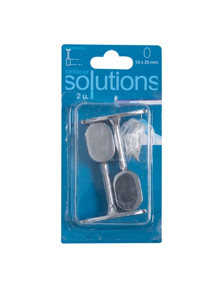 2 unid. soporte armario terminal ovalado cromado cintacor - storplanet