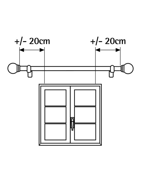Kit barra cortina anillo extensible de 160 a 300cm cromo cintacor - storplanet