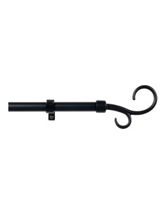 Kit barra cortina baculo extensible de 110 a 200cm negro cintacor - storplanet