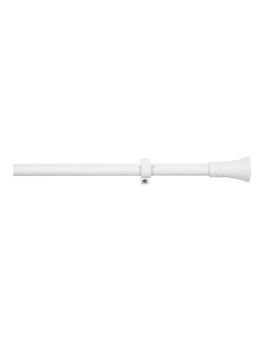 Kit barra cortina blanco cono extensible de 110 a 200 cm