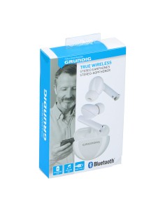 Auriculares earbuds bluetooth con estuche blanco 2