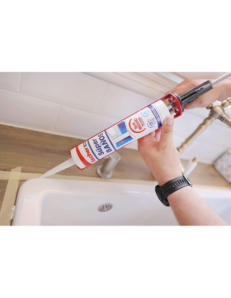 Super baños silicona blanca antimoho sin olor 280 ml