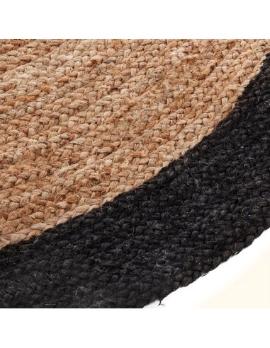 Alfombra arpillera negra ø120cm atmosphera