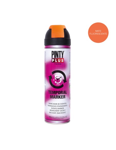 Pintura en spray pintyplus tech marcador eventos 650cc naranja t143