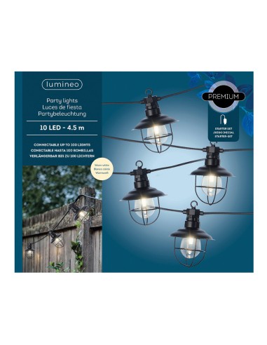 Guirnalda faroles exterior 9,5m 10 leds ip44...