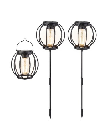 Luces solares de jardín 3 lm ø13 x 43 cm, 3...