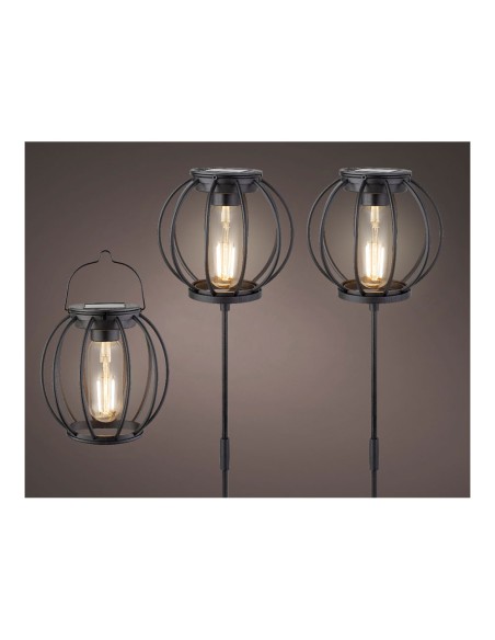 Luces solares de jardín 3 lm ø13 x 43 cm, 3 unidades