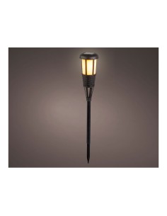 Estaca solar efecto mimbre color negro 2