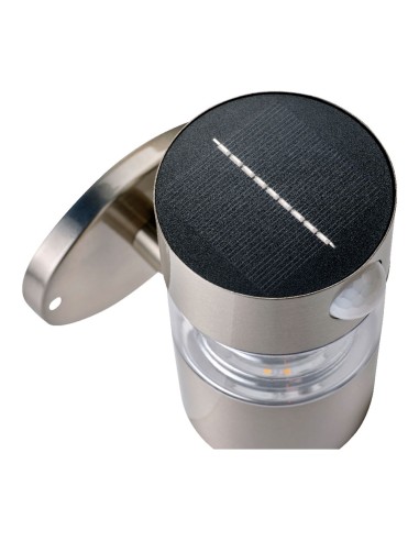 Luz solar de pared inox 15-150lm luz calida...