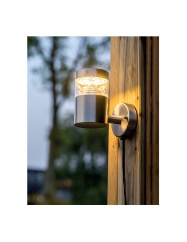 Luz solar de pared inox 15-150lm luz calida...