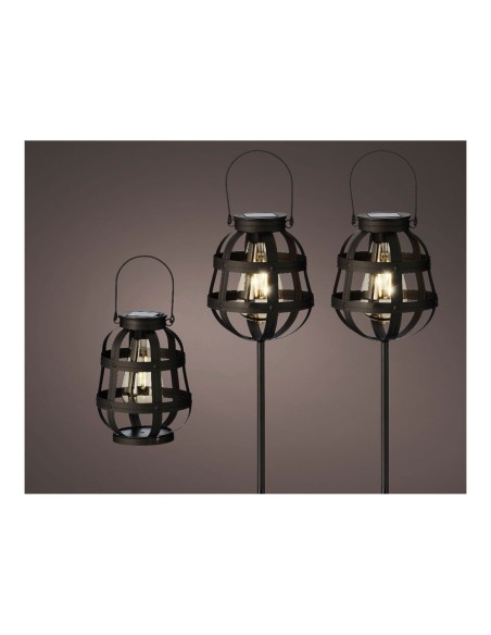 Set 3 luces solares de jardín vintage lumineo