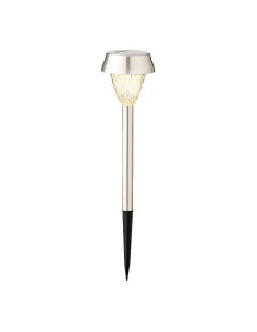 Baliza inox luz calida 24 x 8 cm, 4 unidades