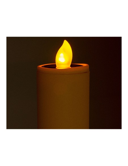 Vela solar efecto llama ø4 x 90 cm colores surtidos