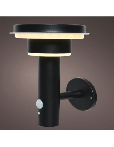 Aplique solar metalico 17,8x18,3x22cm 40 leds...