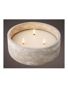 Vela de cera 3 leds 28 x 8 cm 2