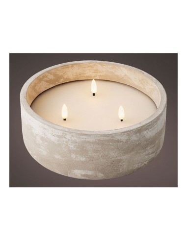 Vela de cera 3 leds 28 x 8 cm