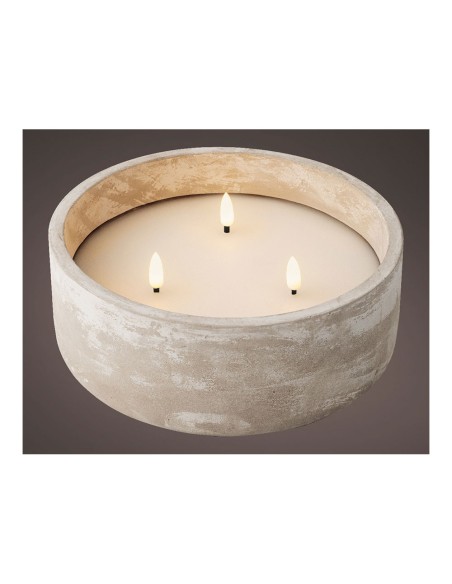 Vela de cera 3 leds 28 x 8 cm