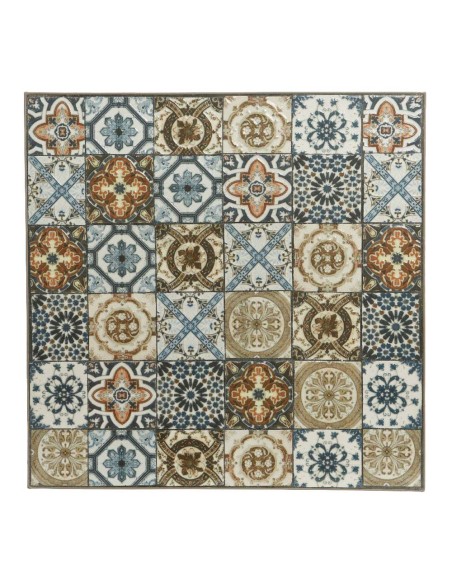 Mesa metalica/mosaico bistro color marron para exterior 58 x 58 x 72 cm